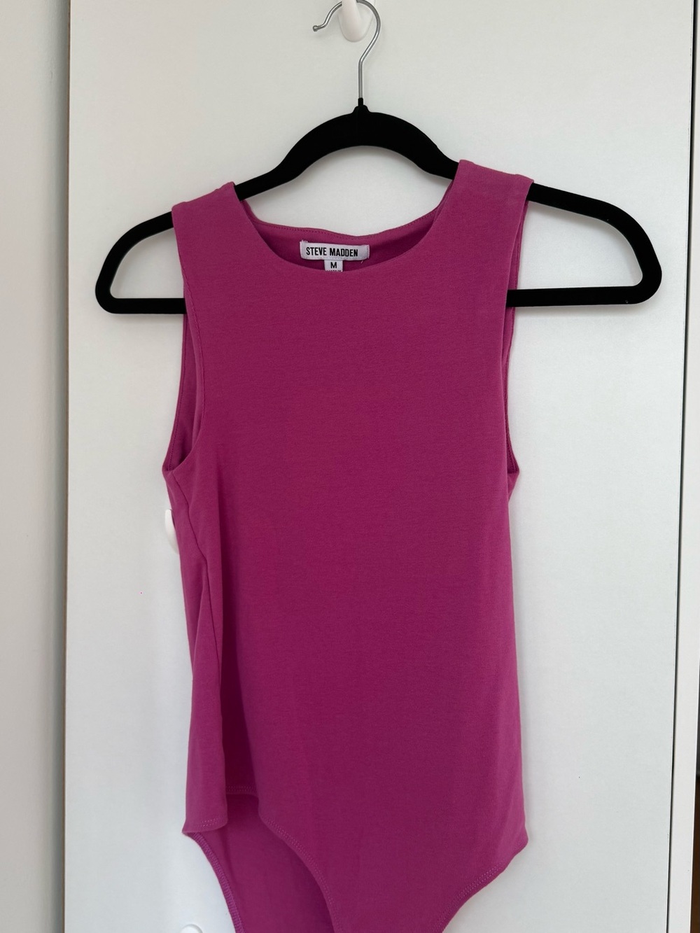 Steve Madden Bright Magenta Sleeveless Bodysuit